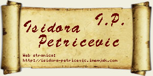 Isidora Petričević vizit kartica